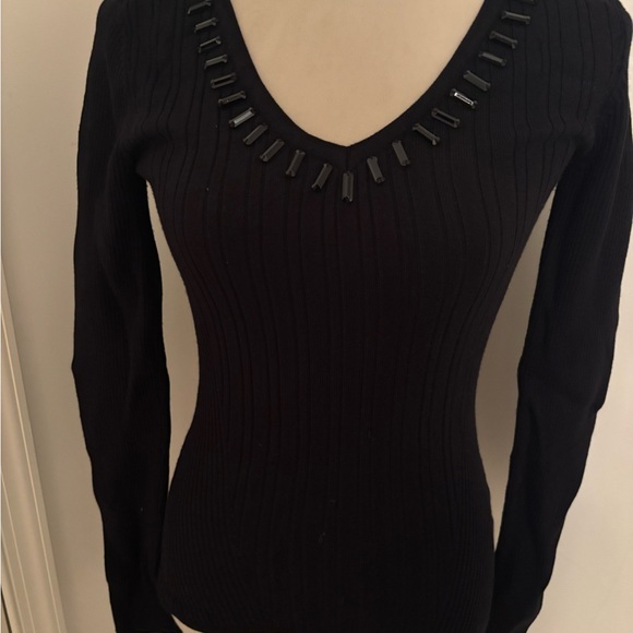 XOXO Black Ribbed Long Sleeve Top - Picture 5 of 5